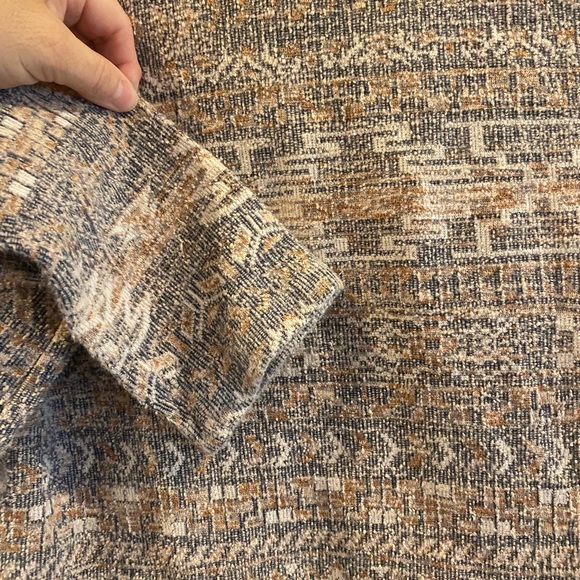 Lucky Brand cardigan. Medium casual open front with pockets. Tapestry look - Picture 6 of 8